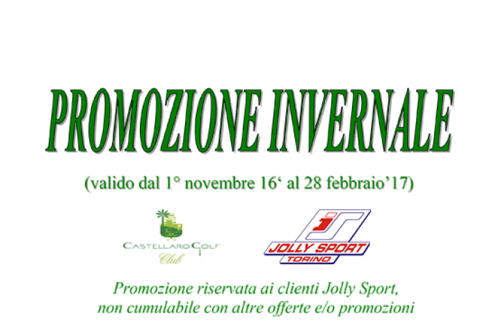 promozione invernale castellaro golf per Jolly sport